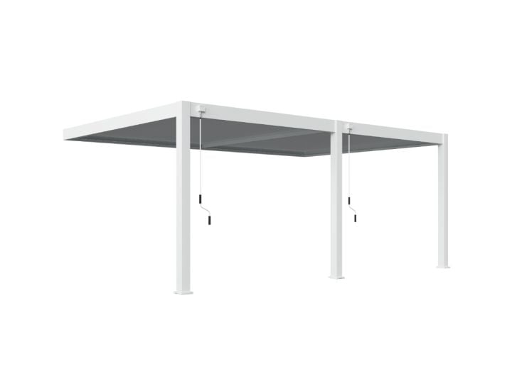 Orion Premium 400 x 600 cm Wall pergola - White