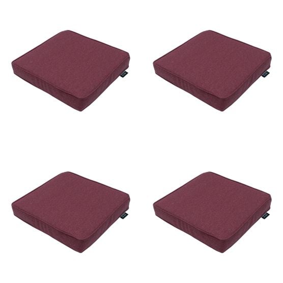 Madison Bordeaux Canvas Eco+ Sitzkissen - 4er Set