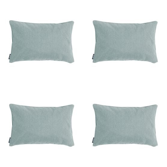 Madison Silver Canvas Eco+ Dekokissen - 4er-Set