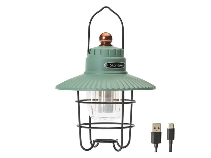 Skandika Soroya Retro-LED-Campinglampe mit Powerbank - Green