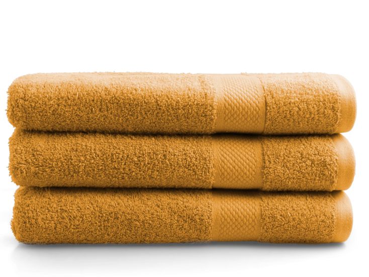 DoubleDry Hotel 70 x 140 cm 3er-Set Handtüchern - Ochergelb