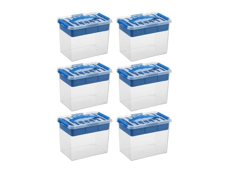 Sunware Q-line 9 Liter 6er-Set Aufbewahrungsboxen + Einsatz