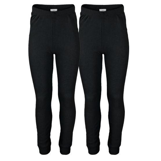 Black Snake Cuddle Schwarz 2er-Pack Kinder Thermounterhose