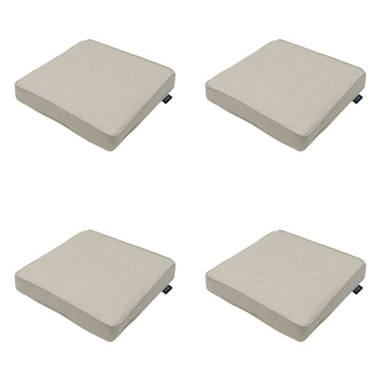 Madison Beige Canvas Eco+ Sitzkissen - 4er-Set