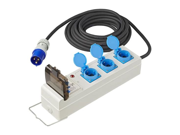 ProPlus 3 x 2,5mm² Zelt Steckdose mit MCCB und ALS - 20 Meter