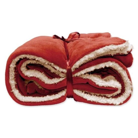 Unique Living Lars 150 x 200 cm Plaid - Coral Red