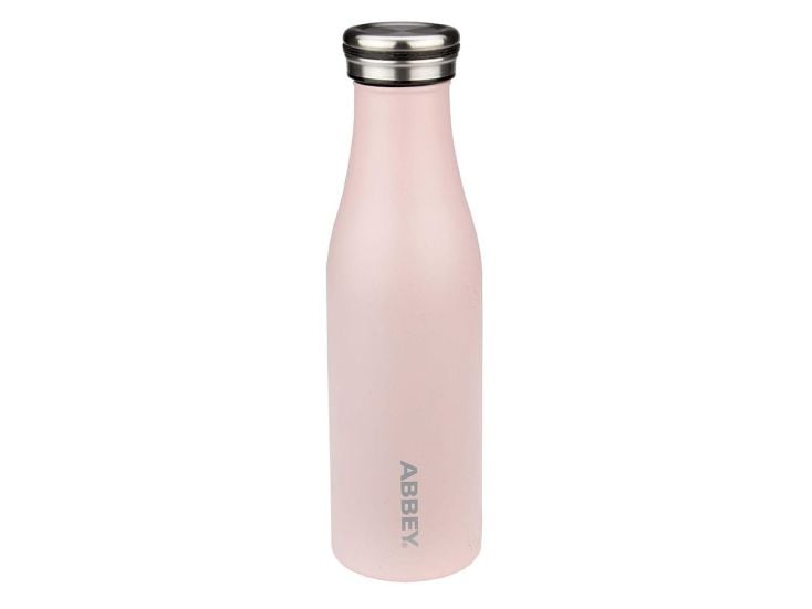 Abbey Camp doppelwandige rosa Trinkflasche