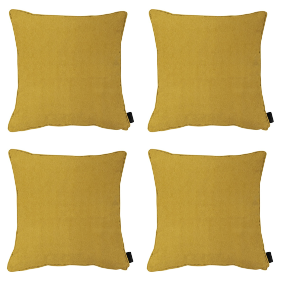 Dekokissen Madison Panama, Senfgelb – 4er-Set