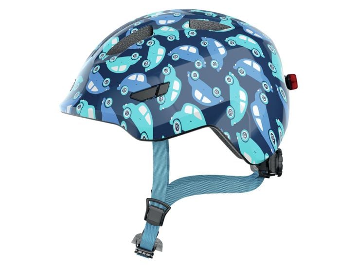 Abus Smiley 3.0 LED Blue Car Kinderfahrradhelm