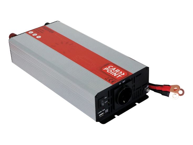 Carpoint 12V>230V Inverter mit Akku-Kabel - 1500 Watt