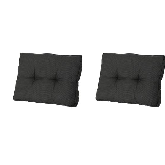Madison Rib schwarz Rückenkissen - 2er Set