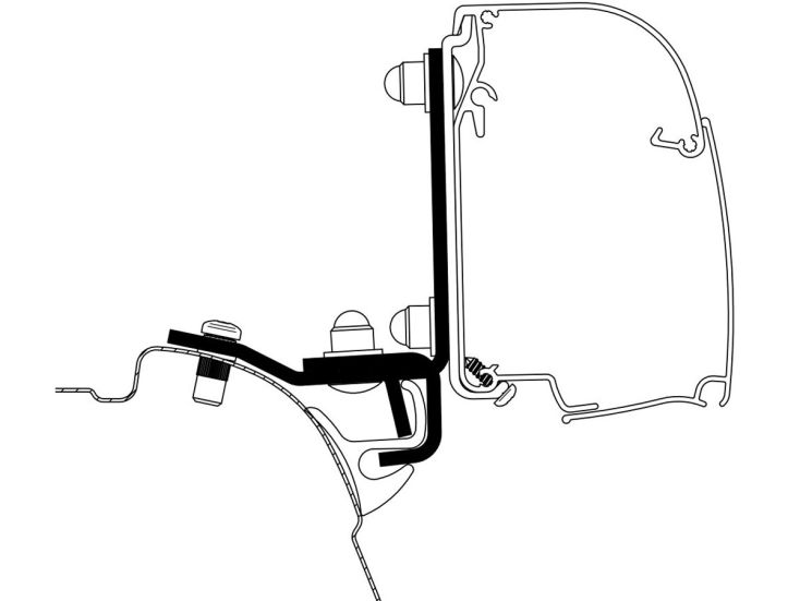 Thule Adapter 4200 VW T5/T6 Brandrup Zeltschienen