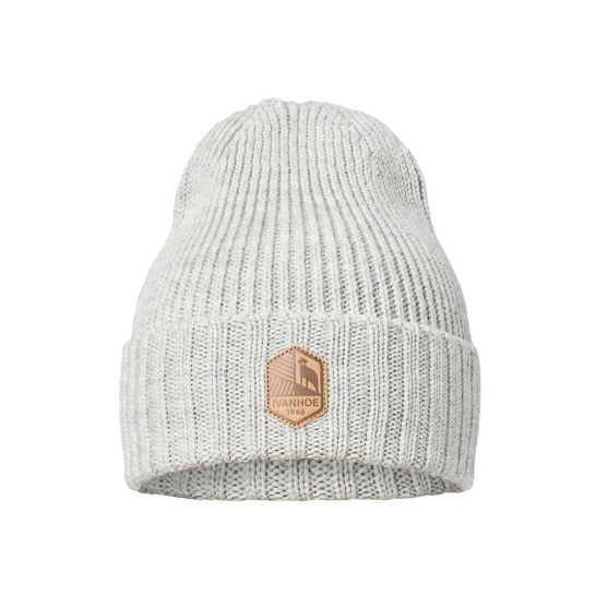 Ivanhoe Ipsum Rippstrickmütze aus Wolle – Grau