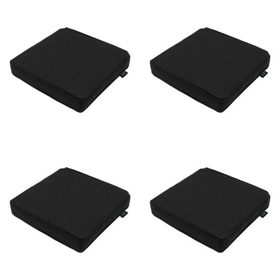 Madison Sitzkissen aus schwarzem Canvas eco+ - 4er-Set