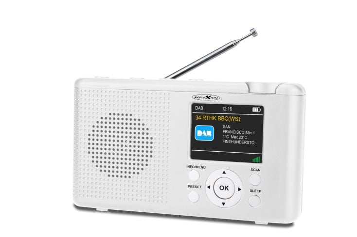Reflexion TRA23 DAB Radio mit Bluetooth - White