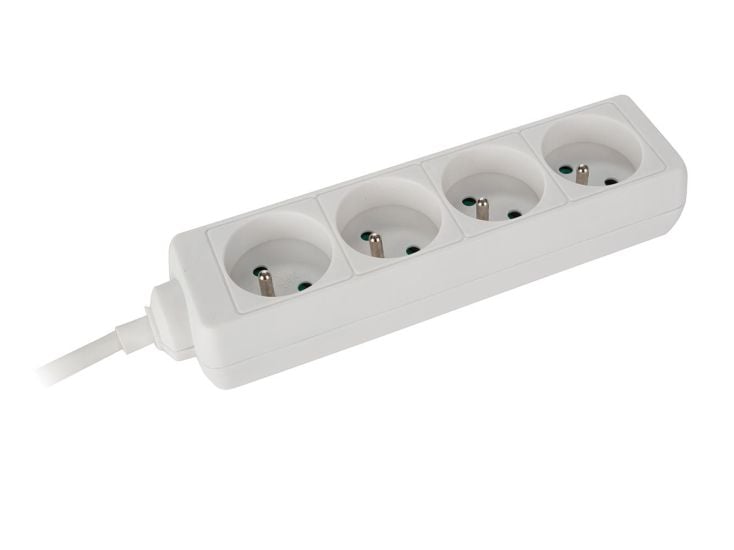 Perel EB4WN-5 4-fach Steckdosenleiste - 5 Meter