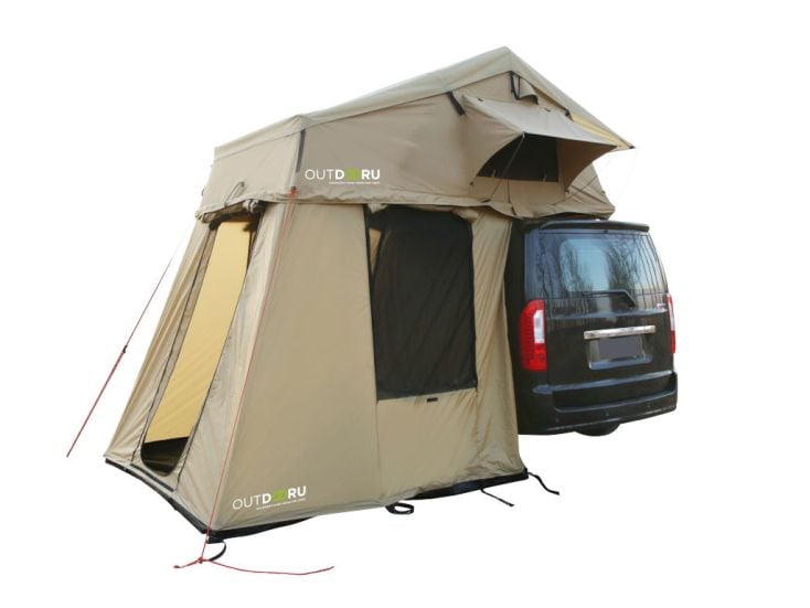 OutdoorU Family Plus 4++ Personen Dachzelt - Grün