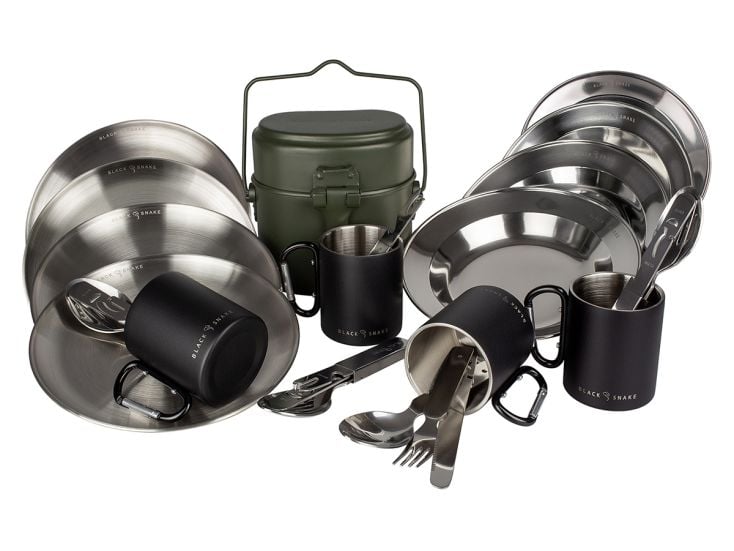 Black Snake 47-teiliges Karbiner Campingkochgeschirr Set