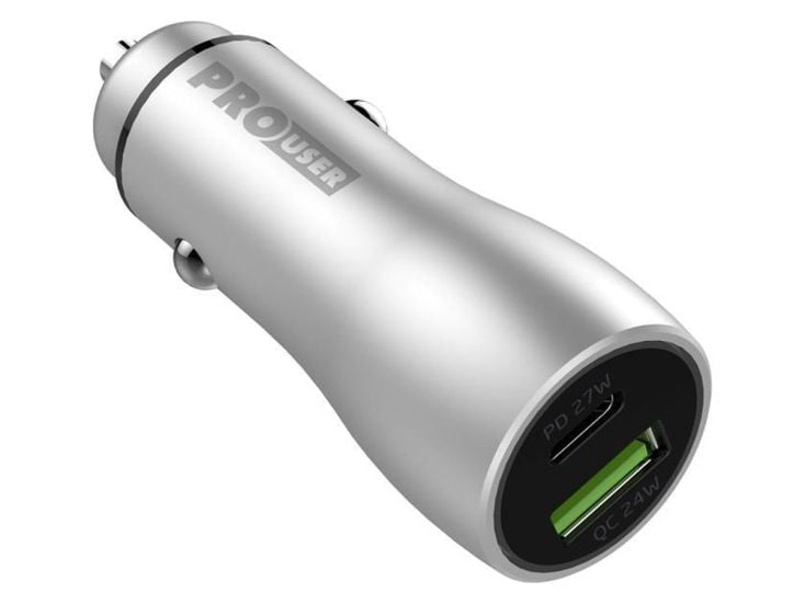 Pro User 48 Watt USB Auto Ladegerät - Silver