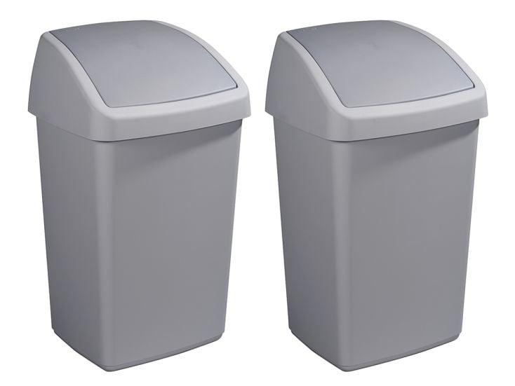 Sunware Delta 50 liter Schwingdeckeleimer - Set von 2