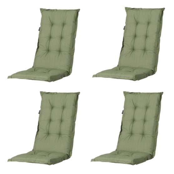 Madison Basic grüne Gartenstuhlkissen - 4er-Set