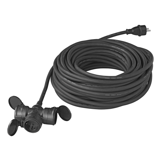 ProPlus Schuko 3-fach Steckdose - 25 Meter