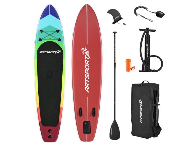 Juskys Retro Love Aufblasbares SUP Board mit Zubehör