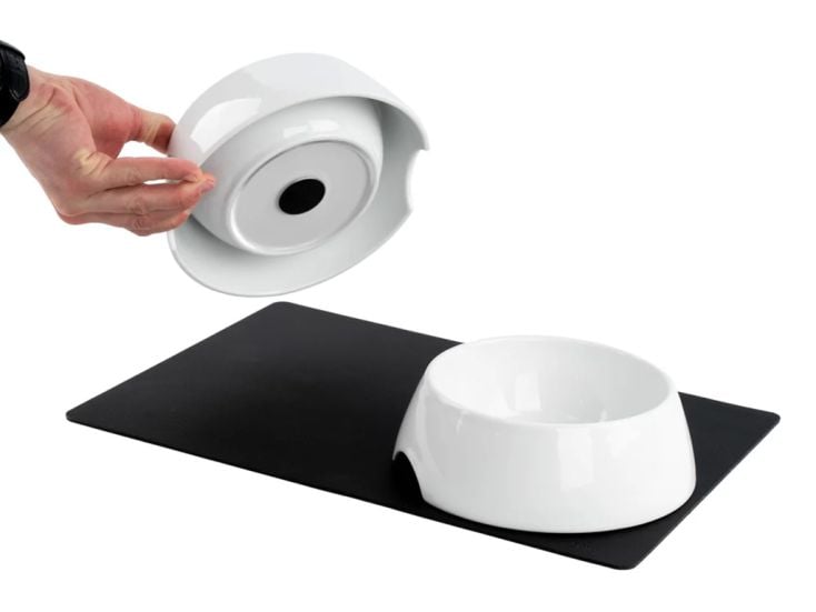 Silwy Magnet-Porzellan-Futternäpfe mit Matte