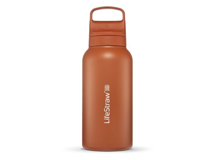 LifeStraw Go 2.0 1L isolierte Wasserfilterflasche - Orange