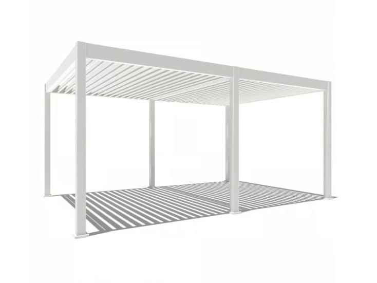Orion Deluxe 360x530cm elektrische Pergola mit LED - weiß