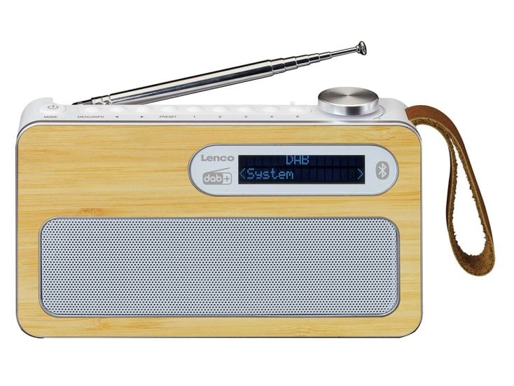 Lenco PDR-040BAMBOOWH Tragbares DAB+ Radio