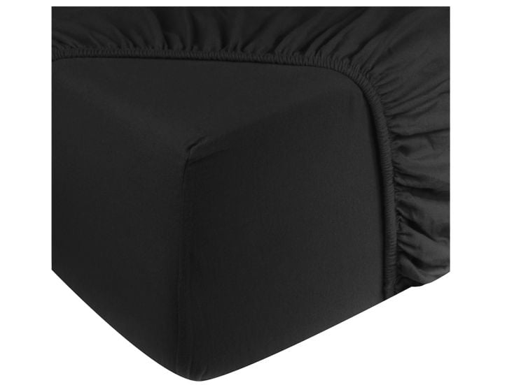 DoubleDry Jersey 90 x 200 cm spannbettlaken - Black