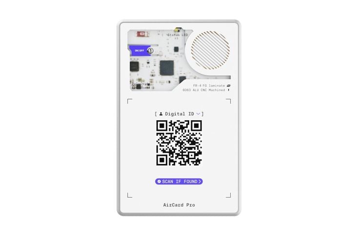 Rolling Square AirCard Pro Tracker mit Google Find My - White