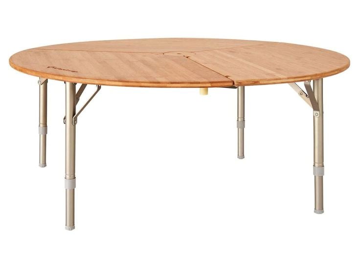 KingCamp 95 cm rundes Bamboo Tisch
