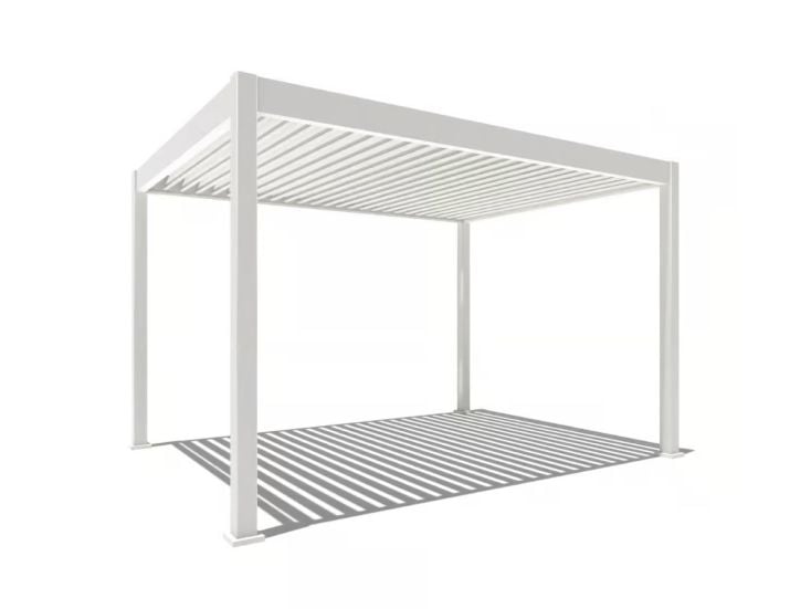 Orion Deluxe 300x400cm elektrische Pergola mit LED - weiß