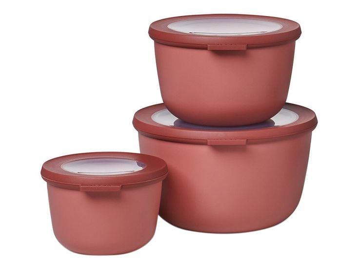 Mepal Cirqula 3-teilige Set runde XL Frischhaltedosen - Red