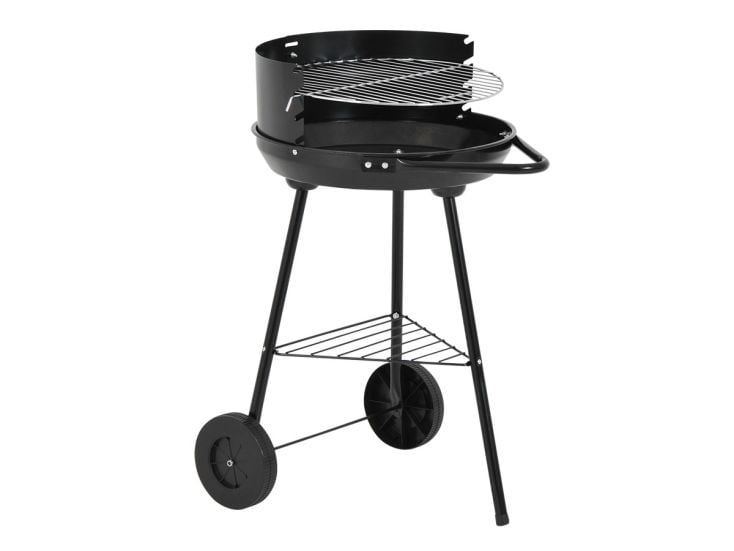Kohlegrill halboffen