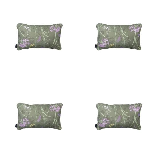 Madison Donna Dekokissen aus grünem Canvas Eco+ – 4er-Set