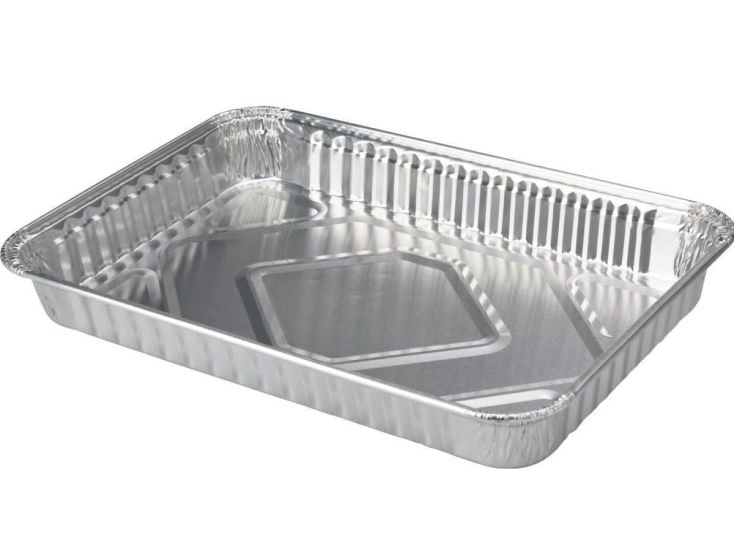 BBQ 32 x 23 x 4 cm Aluminium-Zubereitungsschale - 4 Stück