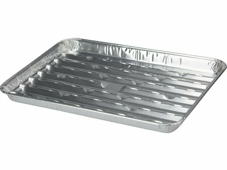 BBQ Aluminium Grillschale 34 x 23 x 2,5 cm - 4 Stück