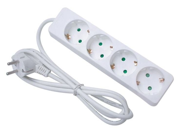 Perel EB4-G 4-fach Steckdosenleiste - 1,5 Meter