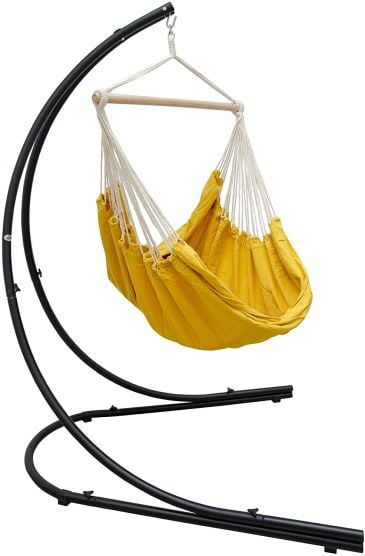 AMANKA XXL Hängesessel mit Gestell - Yellow