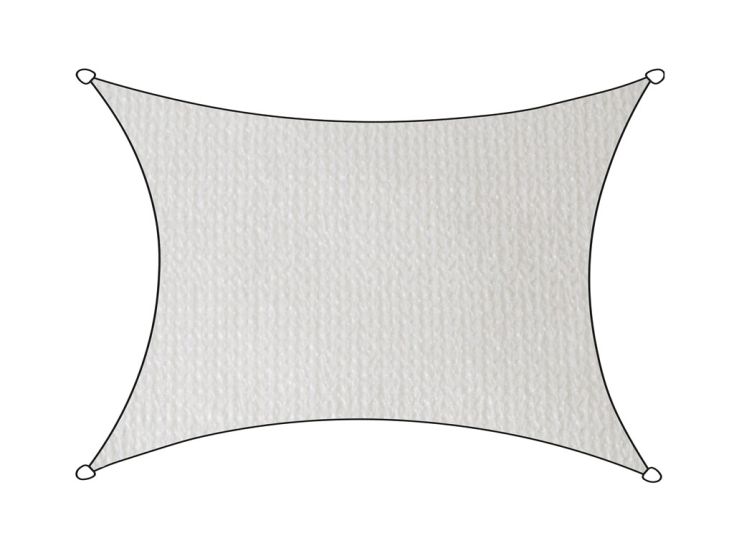 Livin'outdoor Iseo Rechteck HDPE 3 x 4 Meter Schattentuch - White