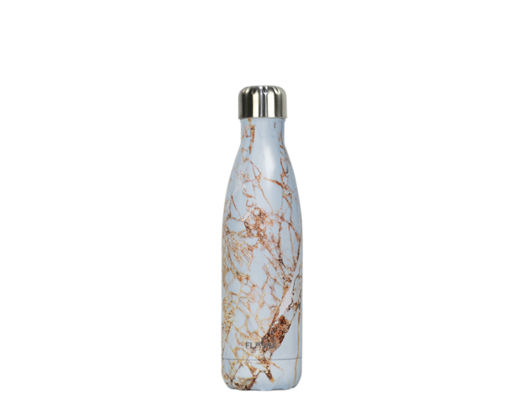 FLASKE 500 ml  Trinkflasche aus Edelstahl - Marble Shine