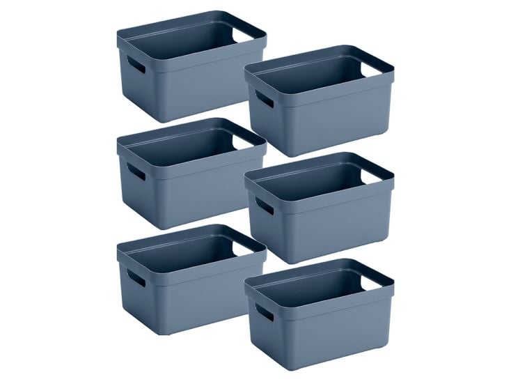 Sunware Sigma home 13 Liter Darkblue Aufbewahrungsbox - Set von 6