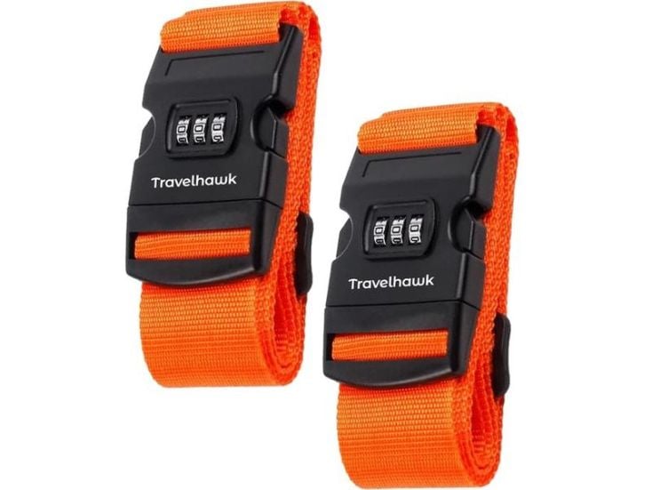 Travelhawk Orange Koffergurt - Set von 2