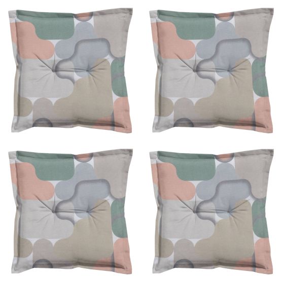 Madison Grafi Lachs Sitzkissen - 4er Set