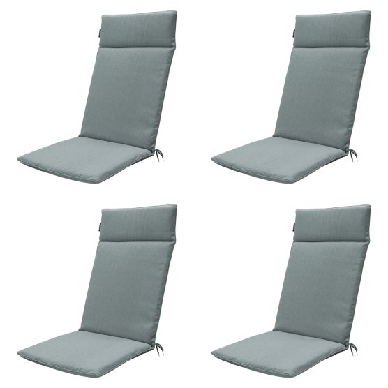 Madison Silver Canvas Eco+ Gartenstuhlkissen - 4er-Set