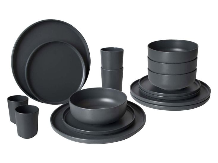 Bo-Camp Industrial Patom 16-teiliges Geschirrset - Anthracite