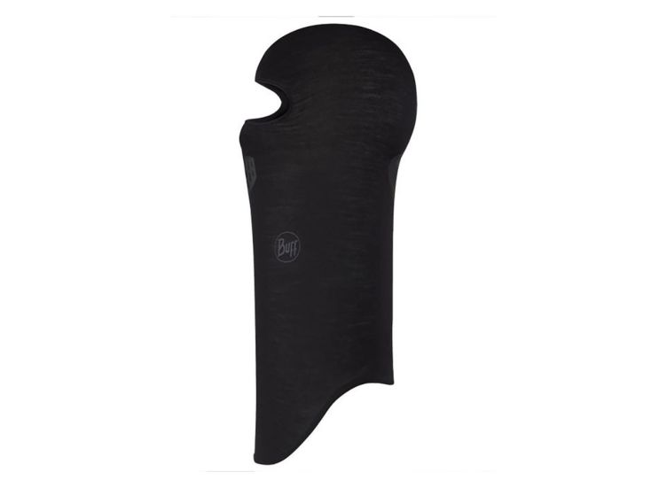 Buff Merino Lightweight Balaclava Sturmhaube - Solid Black